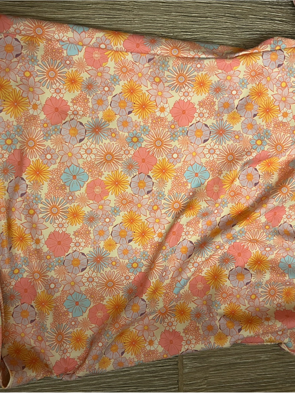 Albion Floral One-Piece Swimsuit in Coral, Yellow & Light Blue - Picture 3 of 5